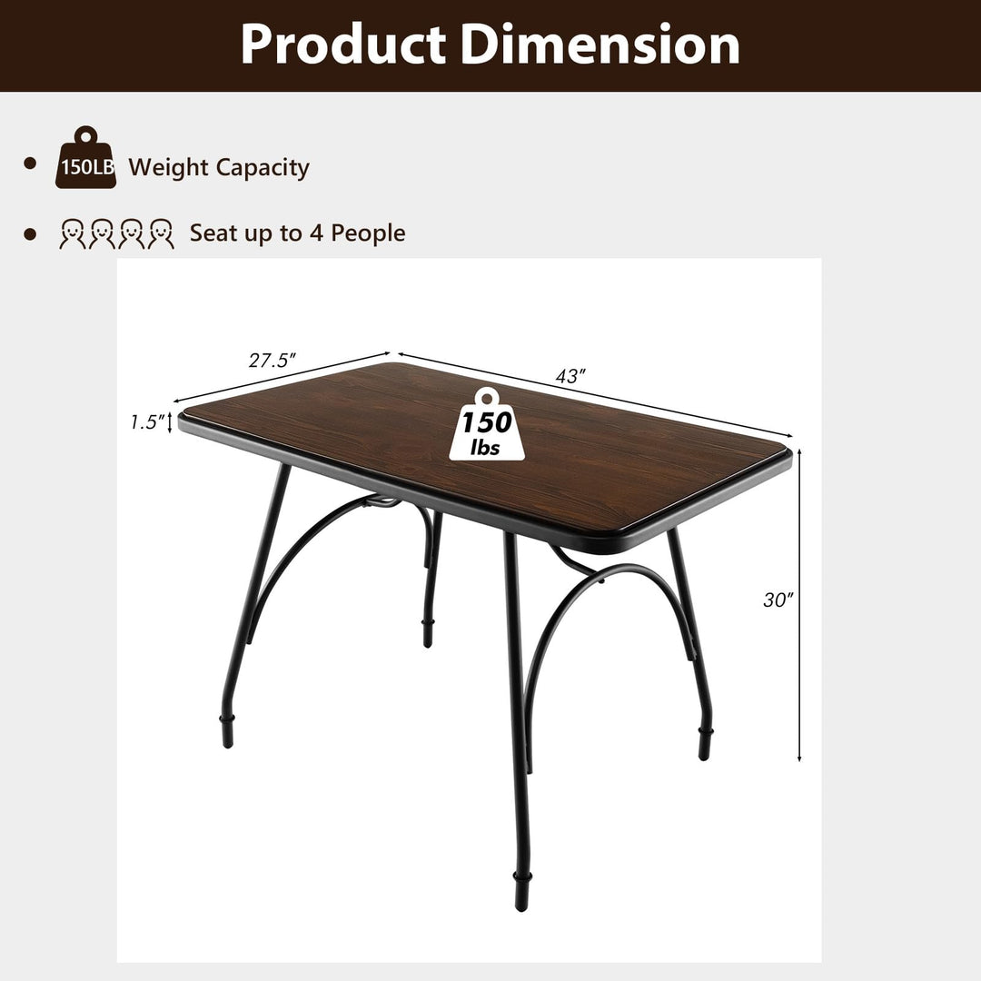 Giantex Rectangular Dining Table - Industrial Kitchen Table