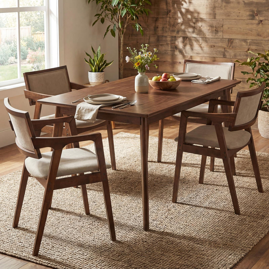 Giantex Rubber Wood Dining Chairs Set of 2/4