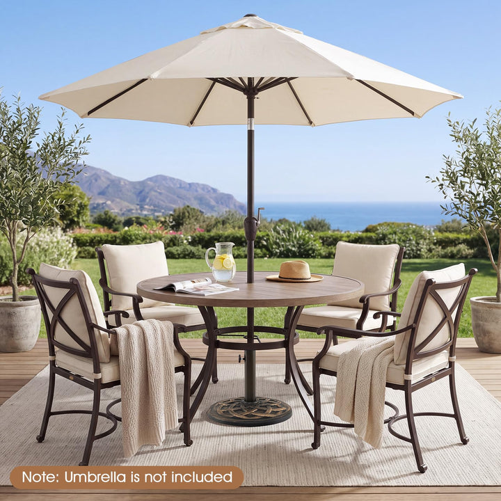 GIANTEX Patio Umbrella Base with Metal Holder Fits 1.5"-1.9" Pole