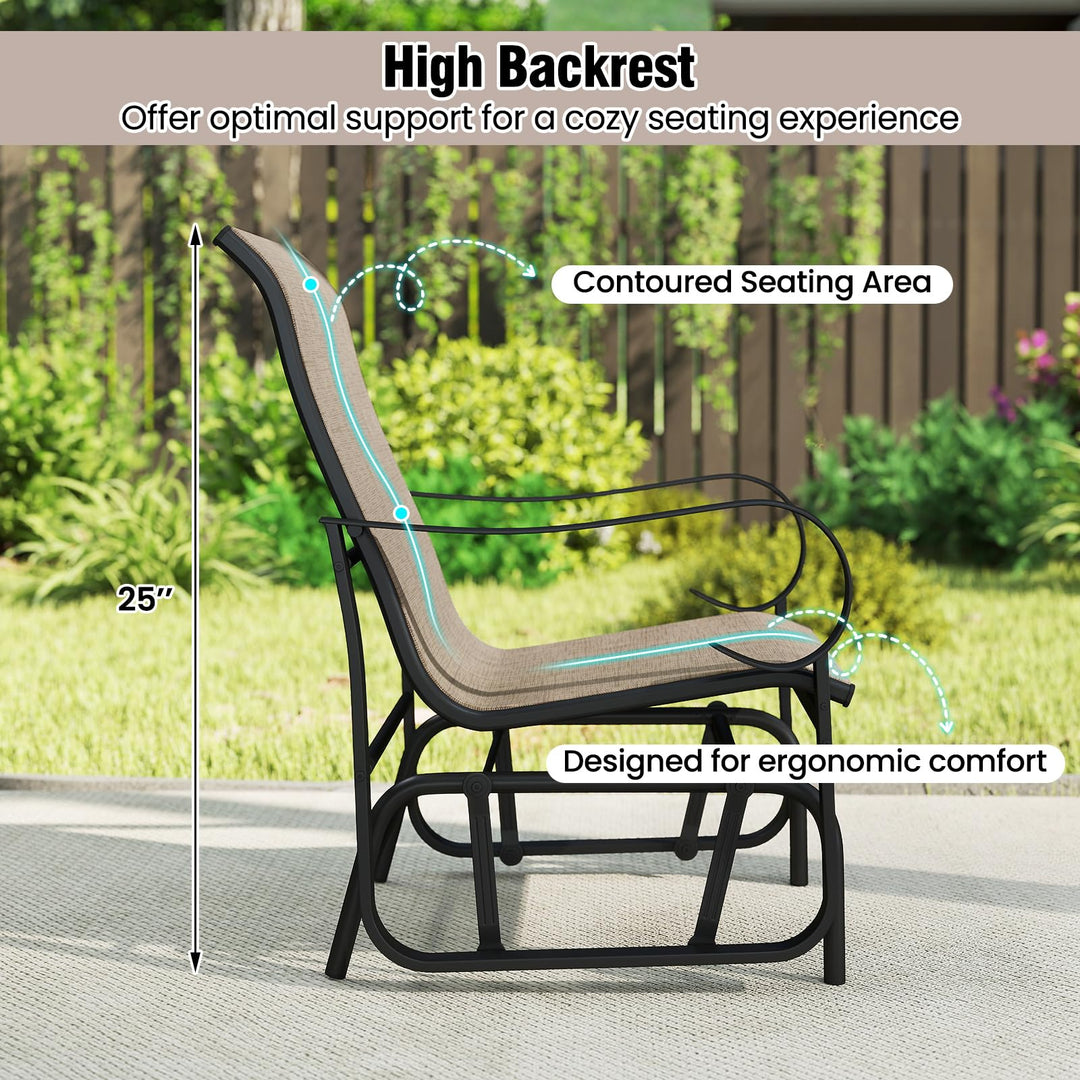 Giantex Outdoor Glider Set for Garden and Backyard