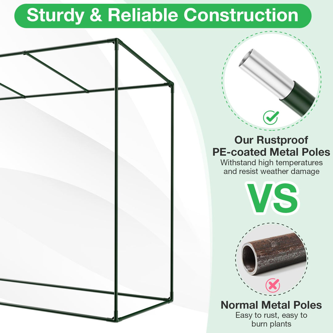Giantex Outdoor Portable Mini Greenhouse w/ PE Cover &amp; 4 Ground Stakes &amp; Ropes