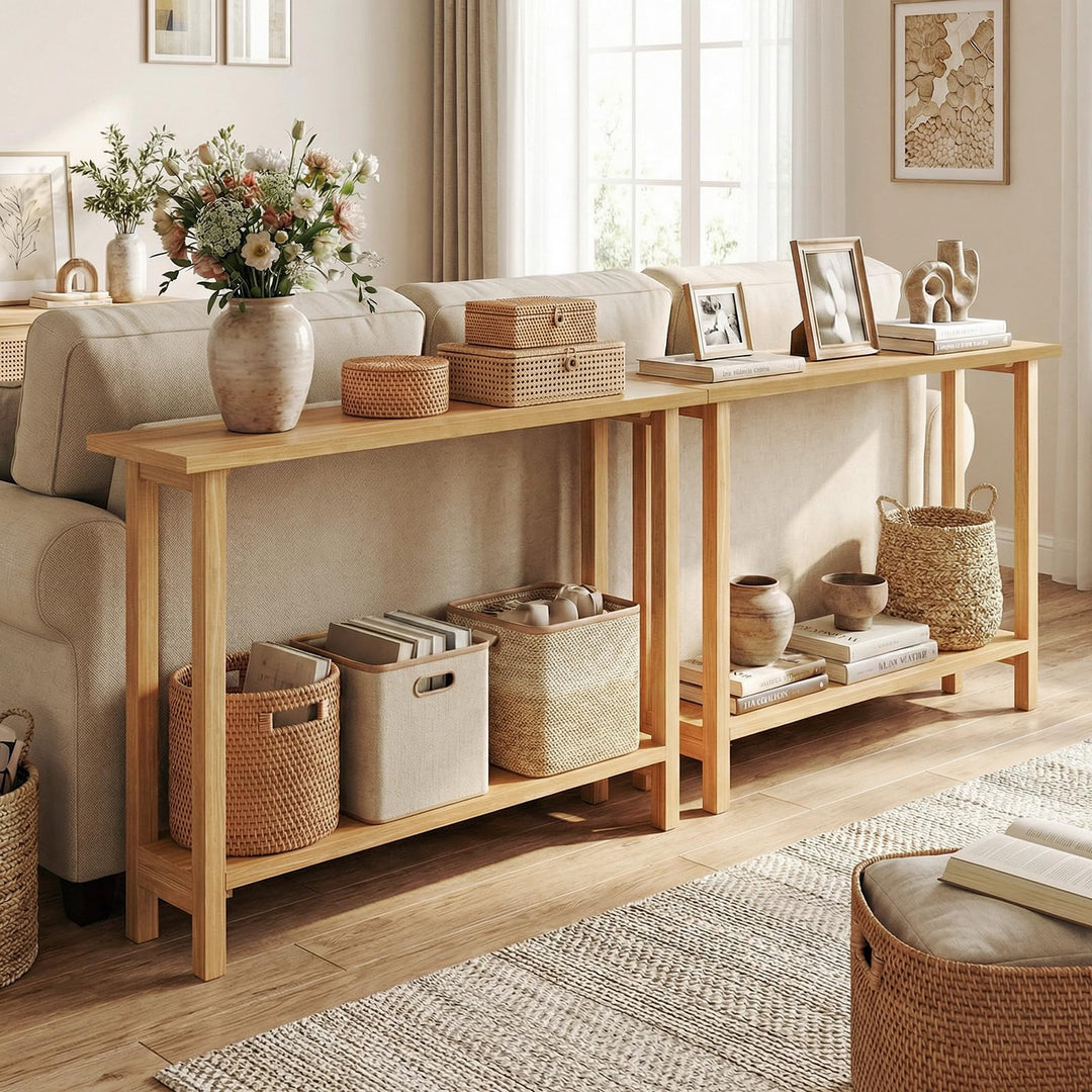 Giantex 47" Solid Wood Console Table(47" x 12" x 32")