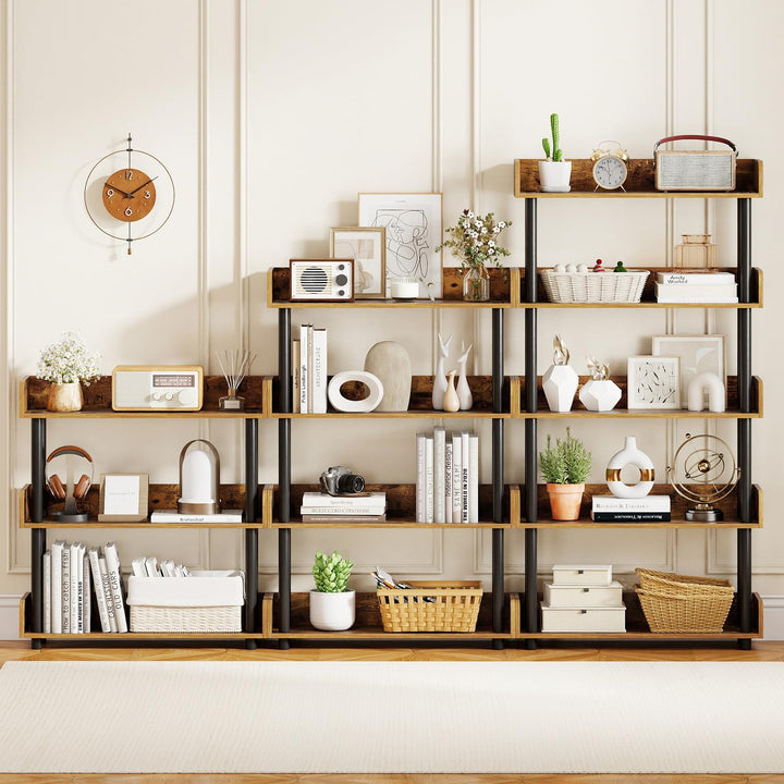 Giantex 5-Tier Bookshelf with Anti-Tipping Kit & Open Storage Organizer for Living Room Bedroom