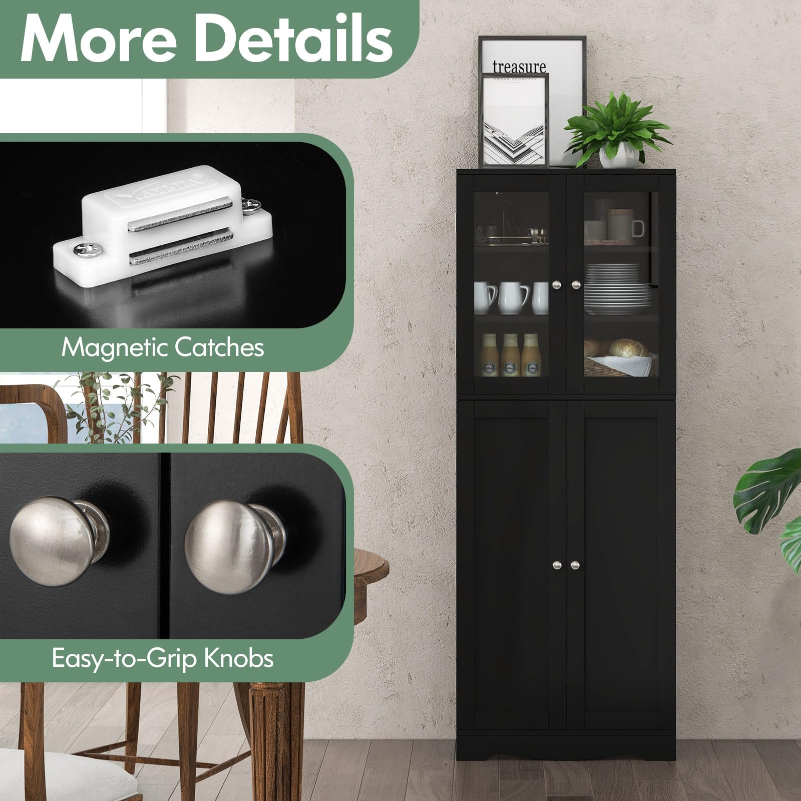 63.5" Pantry Organizers and Storage - Giantex