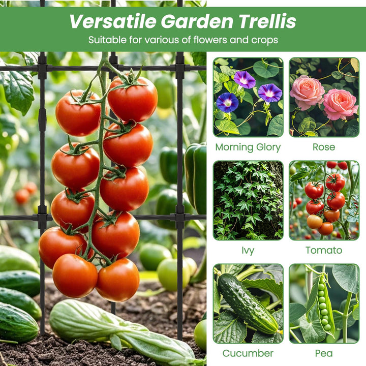 Giantex Outdoor Garden Trellis for for Climbing Plants, 73” Tall Trellis w/Rustproof PE Coated Metal Pipes