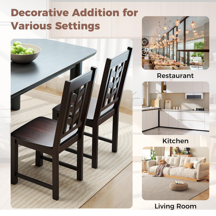 Giantex Wooden Dining Chairs Set of 2/4