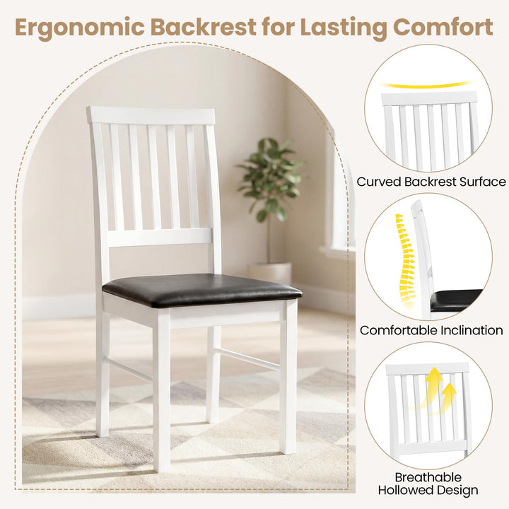 Giantex Modern Mid Century Dining Room Chairs with Hollowed Backrest
