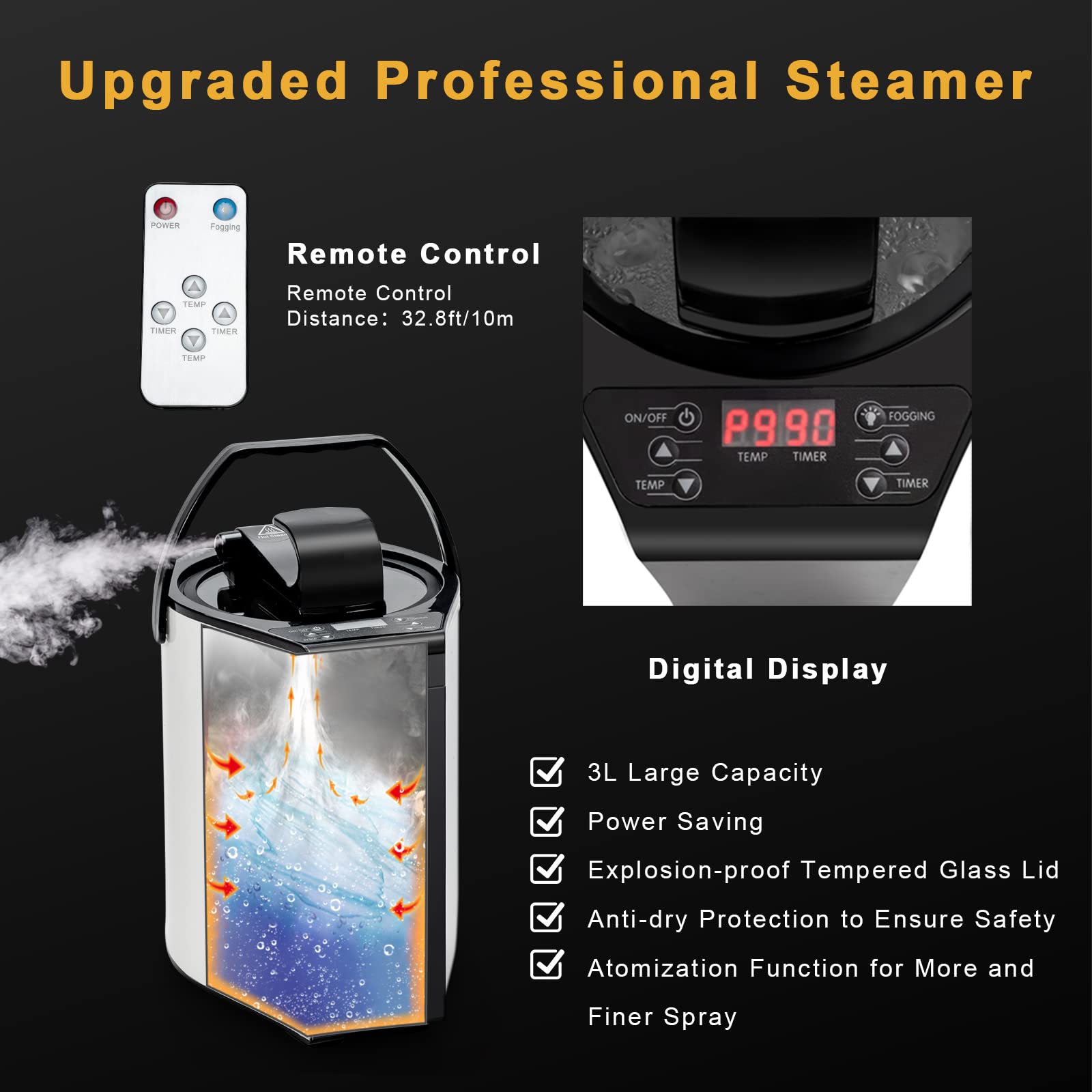 Giantex Portable Steam Sauna, Personal Therapeutic Sauna for Detox, Temperature & Timer Adjustable