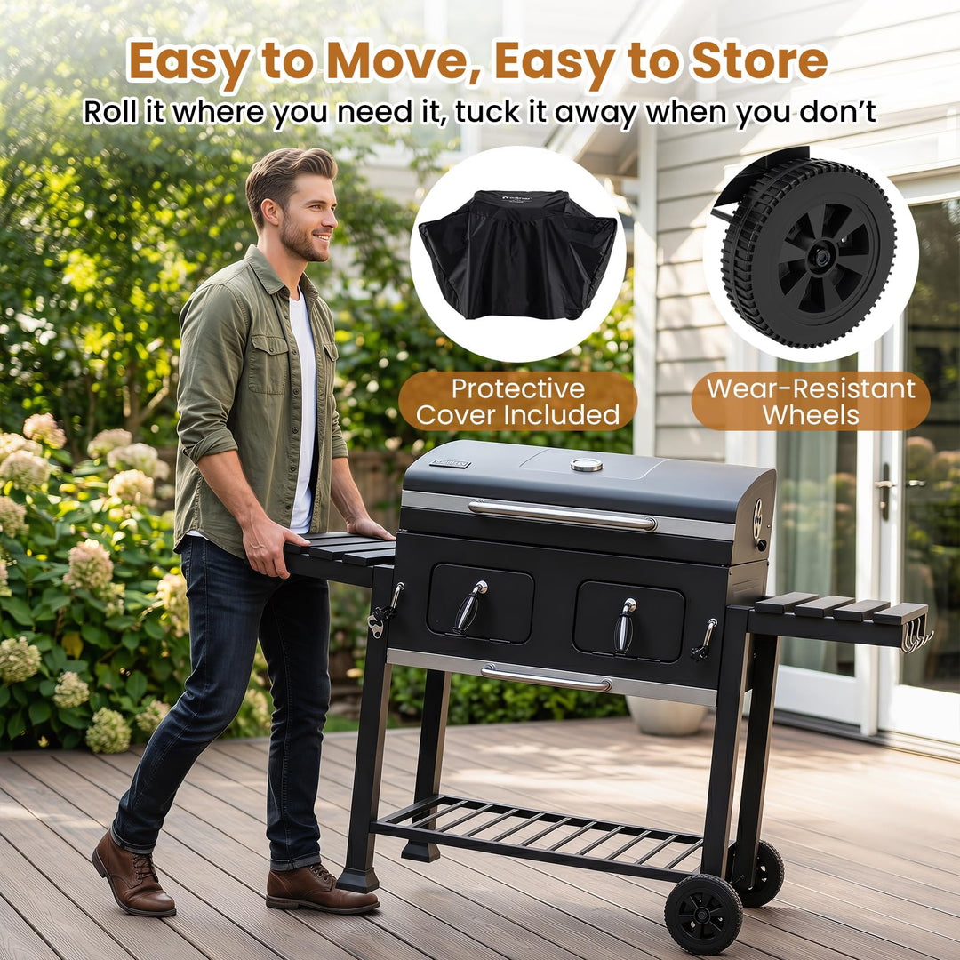 Giantex Extra Large Charcoal Grill with Oversized 752 sq.in. Cooking Area