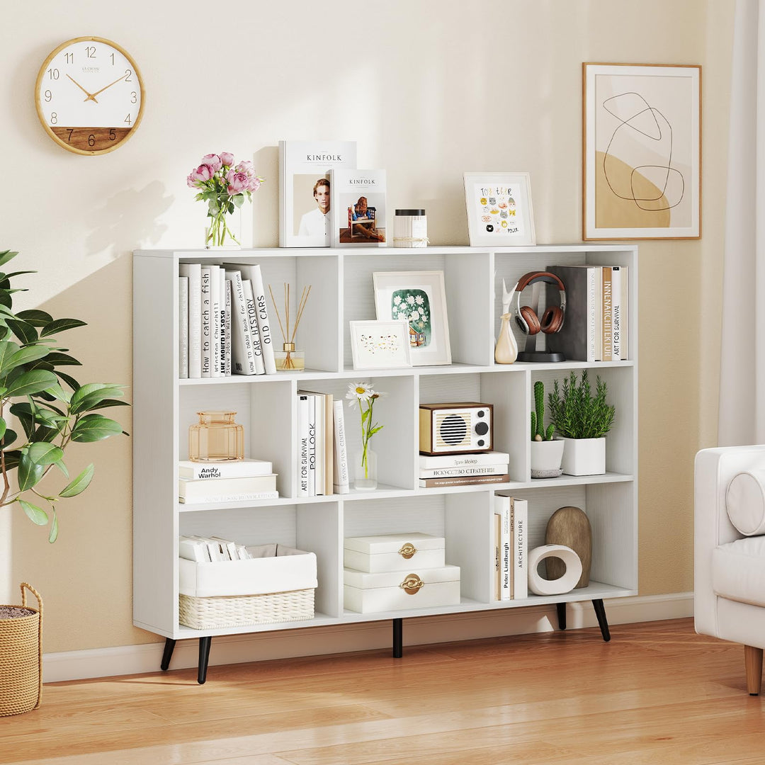 Giantex 10 Cube Bookcase with 5 Metal Legs for Living Room