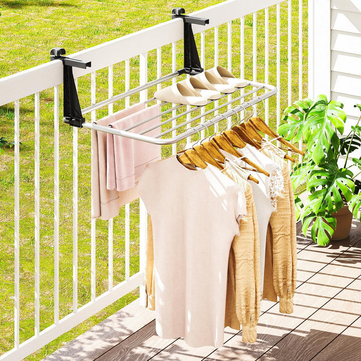 Giantex Portable Clothes Drying Rack 25.5"/31" Aluminum Hanging Laundry Rack