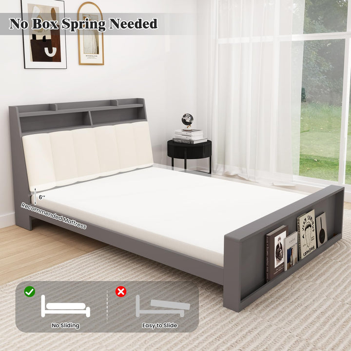 Giantex Full Size Bed Frame with Storage