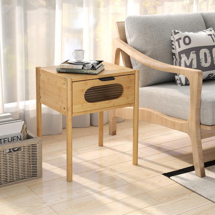 Giantex Bamboo Nightstand