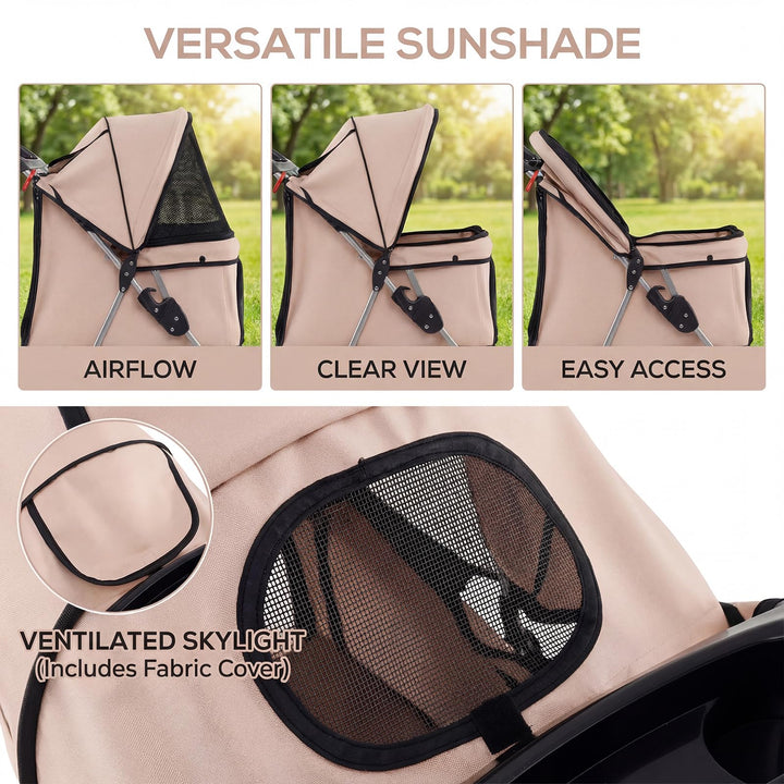Giantex Foldable Pet Stroller for Small Dogs &amp; Cats