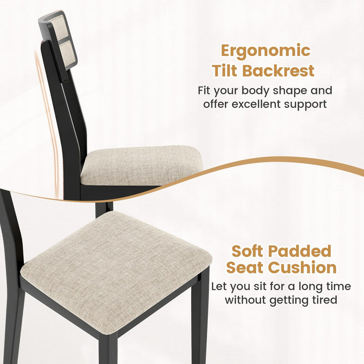 Giantex Modern Dining Chairs Set of 2/4 Upholstered Kitchen Chair