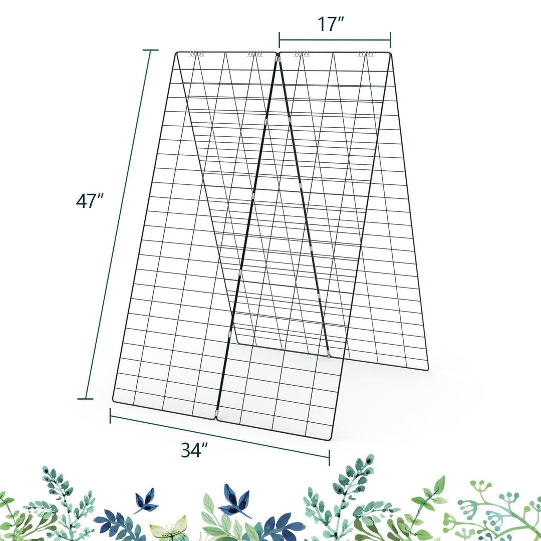 Giantex 4 Panels Cucumber Trellis A-Frame Garden Trellis for Plant Climbing