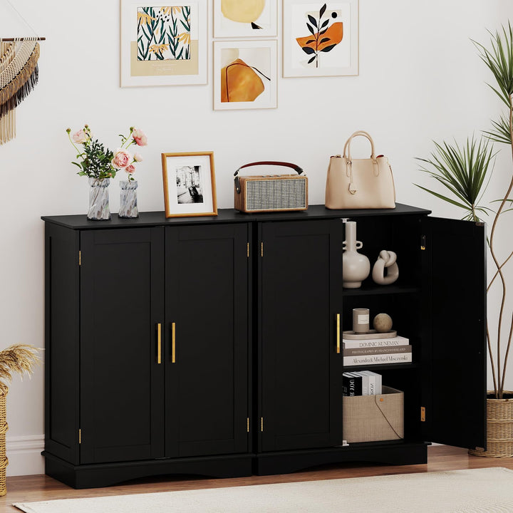 Giantex Bathroom Storage Cabinet Modern 31.5" Cupboard with Adjustable Shelves