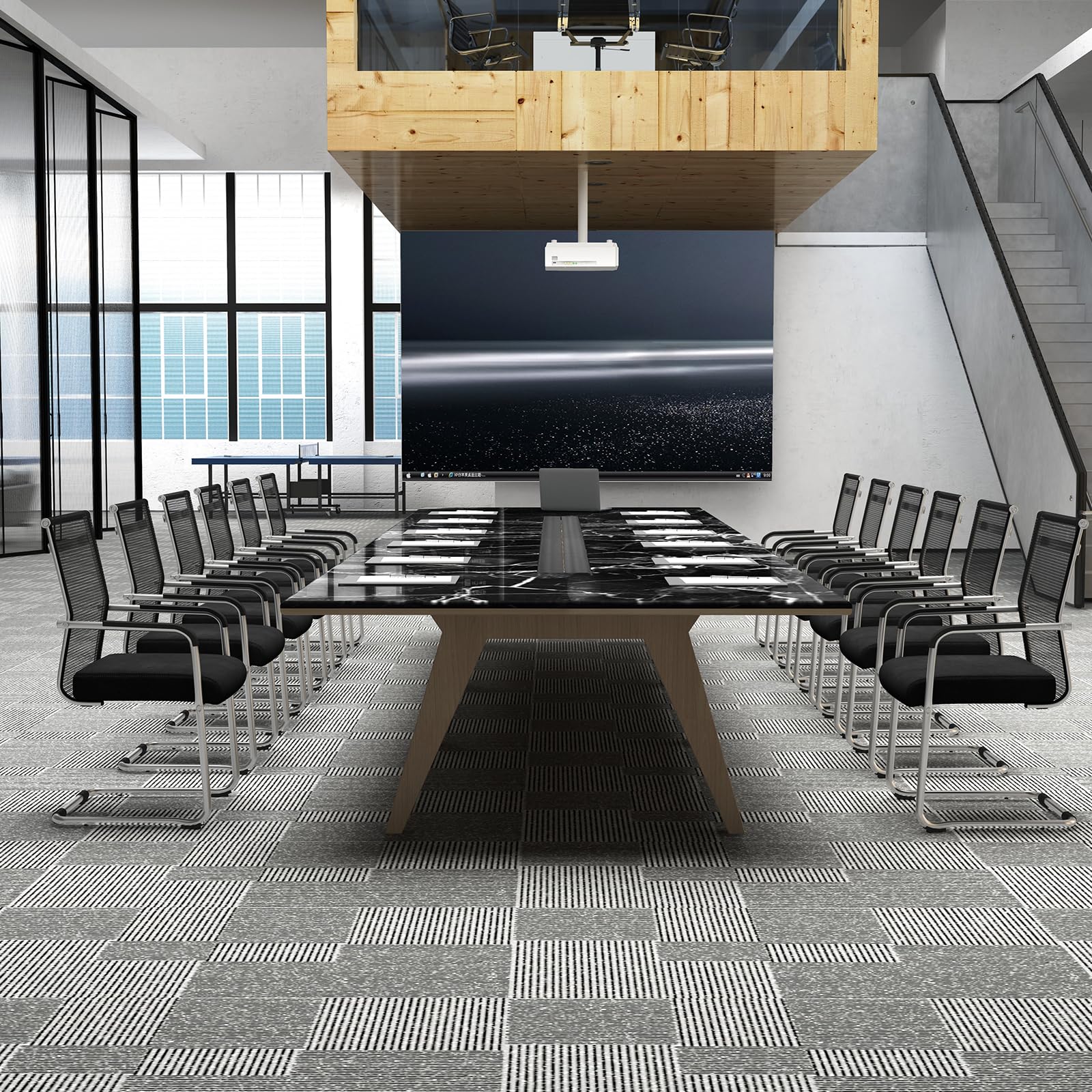 Giantex Waiting Room Chairs, Office Guest Chairs, Lobby Chairs with Metal Sled Base & Armrests
