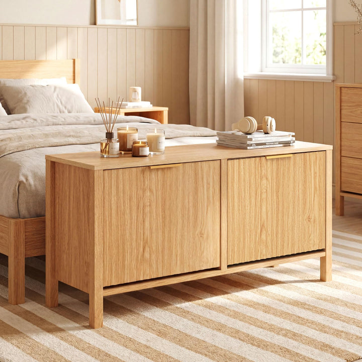 Giantex Shoe Storage Bench with 2 Flip Drawers for Entry Way