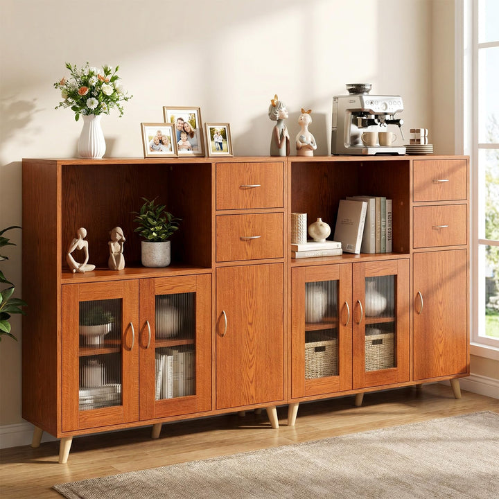 Giantex 36 Inch Sideboard Buffet Cabinet with Open Compartment