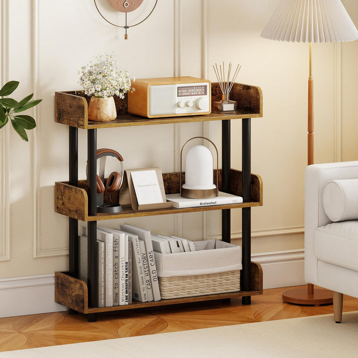 Giantex 3-Tier Bookshelf | 3 Shelf Bookcase for Living Room Bedroom Study