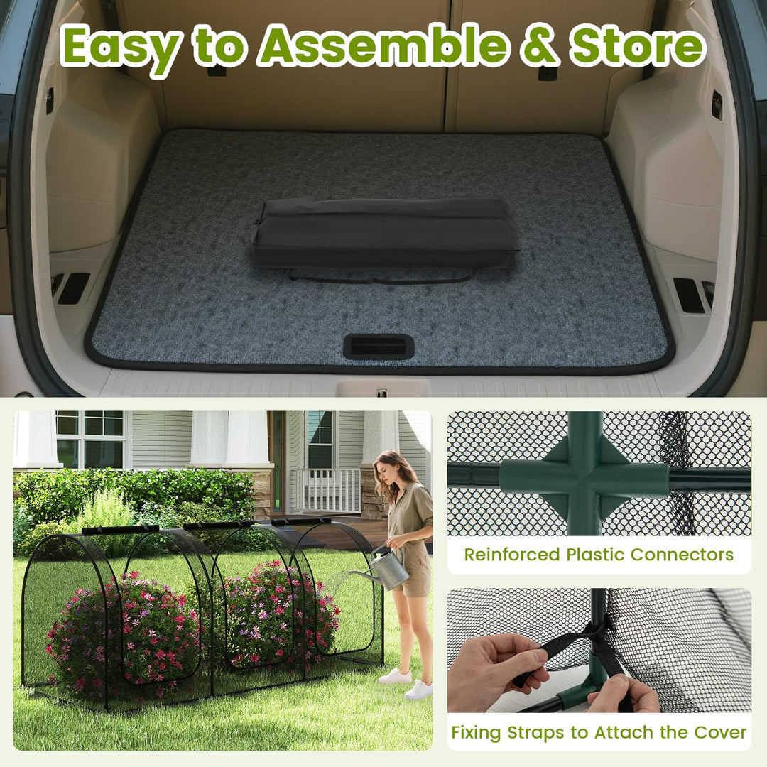 Giantex 108” x 48” x 47” Tunnel Crop Cage