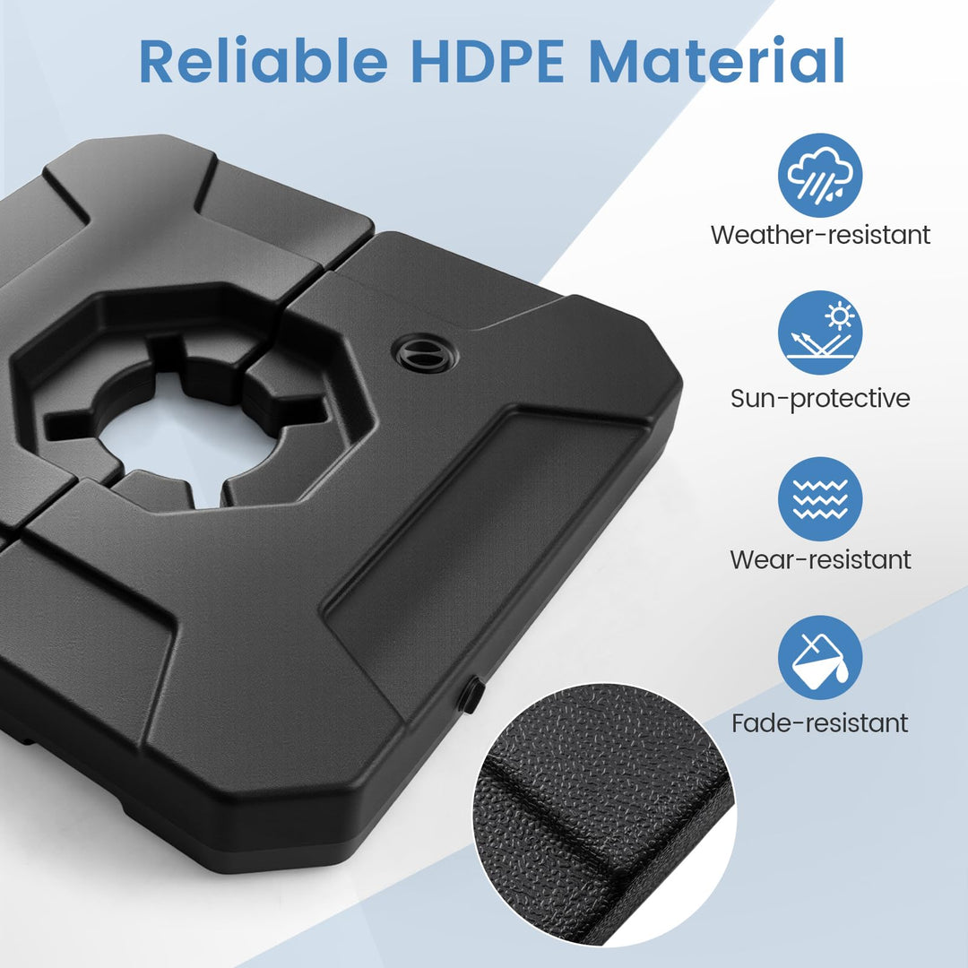 Giantex 2-Piece Fillable Cantilever Umbrella Base(274 lbs)