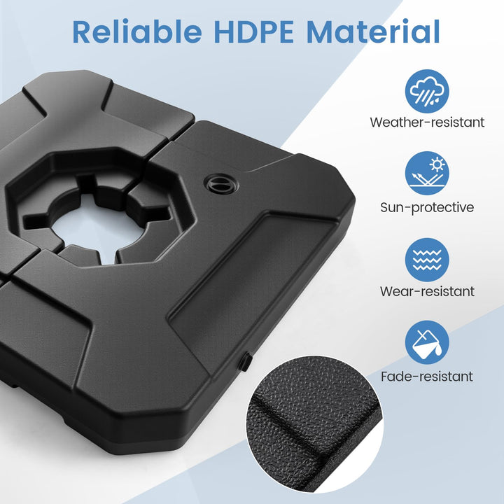 Giantex 2-Piece Fillable Cantilever Umbrella Base(274 lbs)