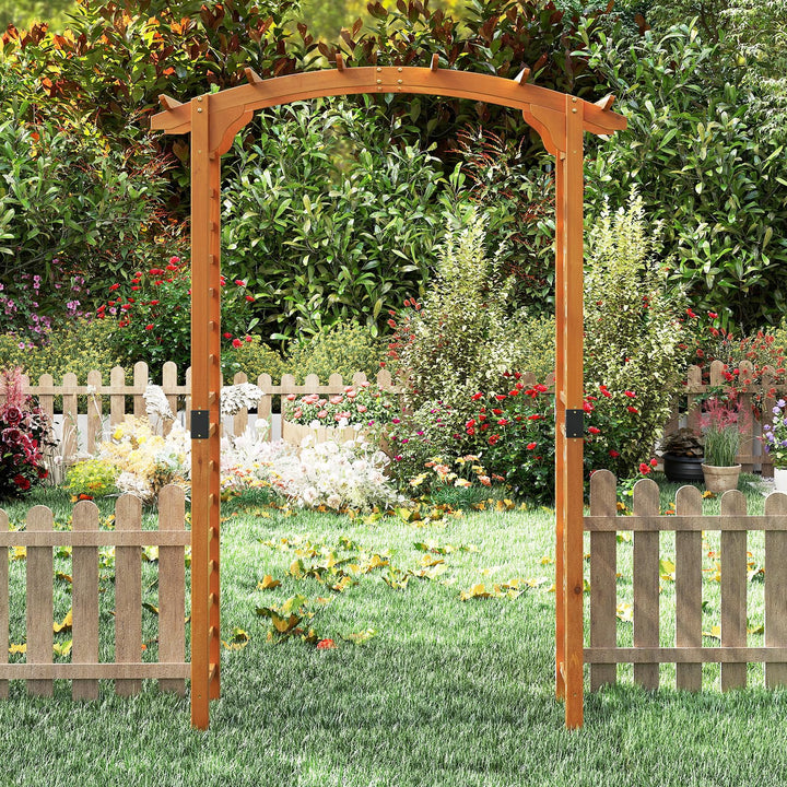 Giantex Wooden Wedding Arch for Ceremony Party