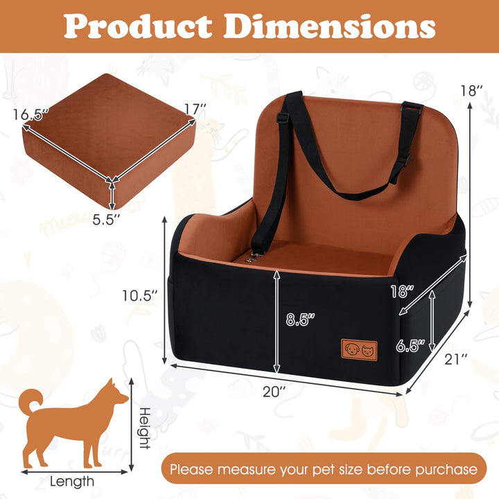 Giantex Orthopedic Dog Car Seat for Small Dogs up to 35 lbs (21&