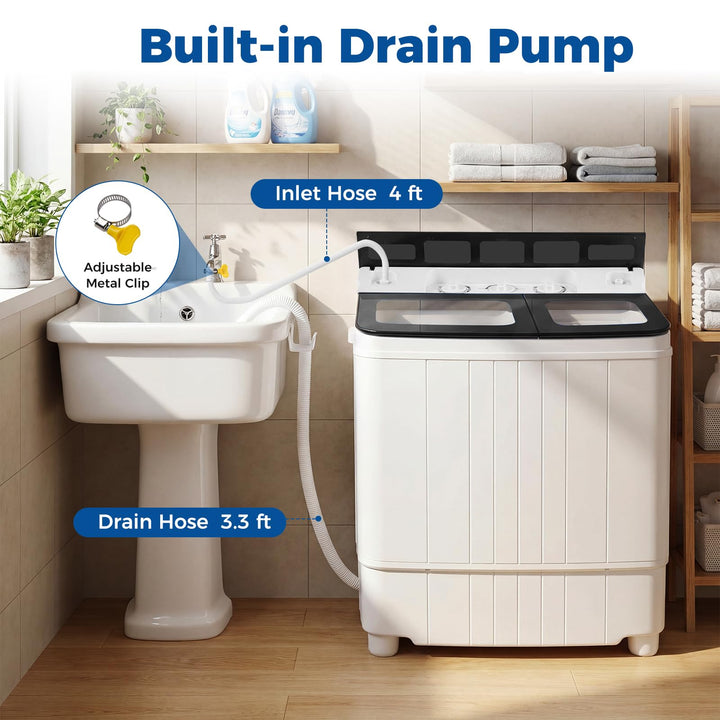 Giantex Portable Washing Machine 18 lbs Mini Laundry Machine with 11 LBS Washer