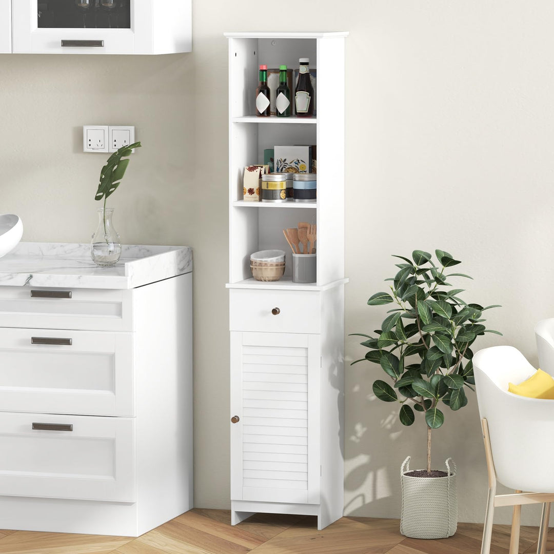 Giantex Narrow Floor Storage Cabinet with Adjustable Shelves