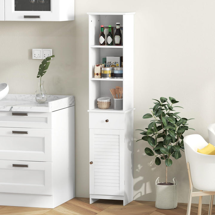 Giantex Narrow Floor Storage Cabinet with Adjustable Shelves