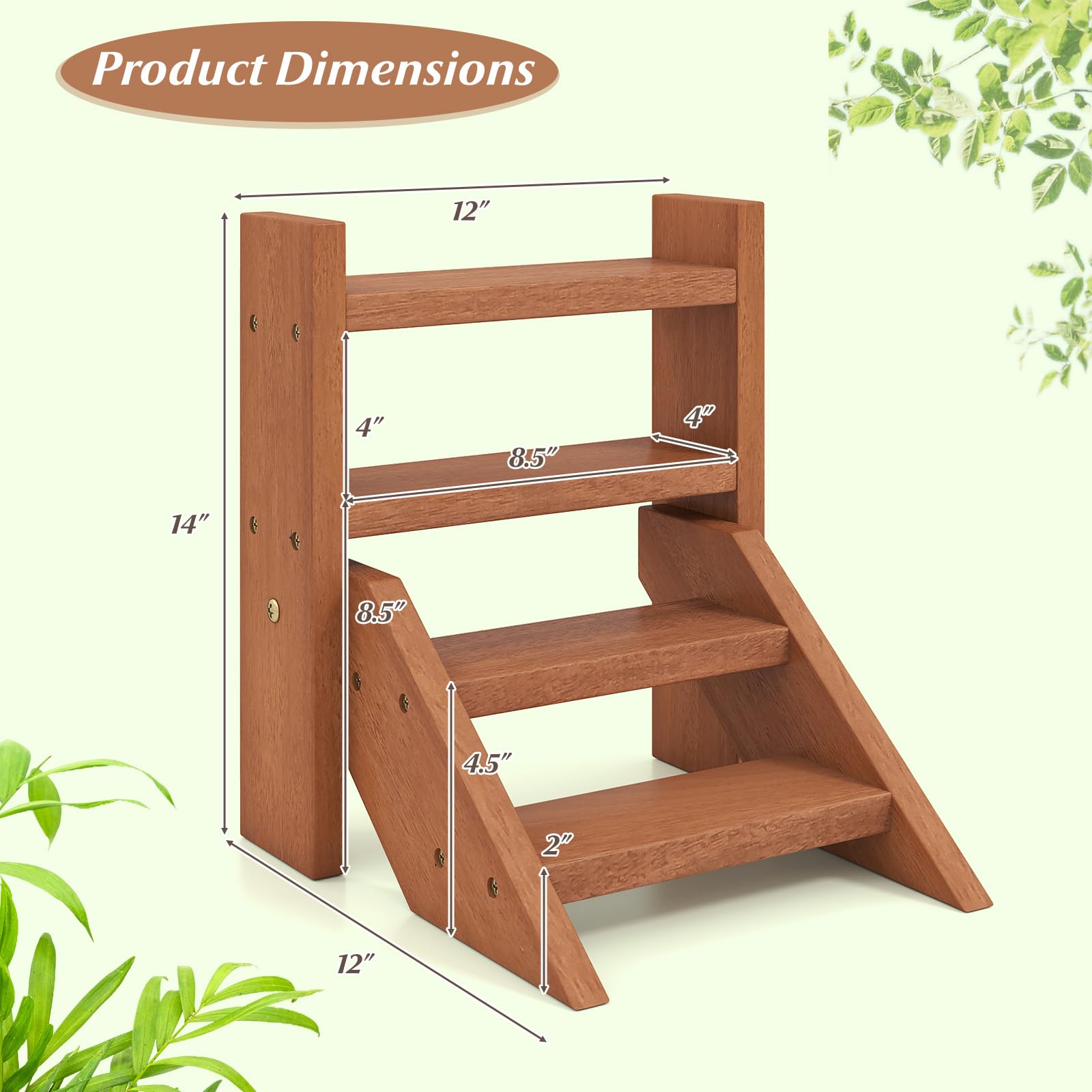 Giantex Plant Stand for Desk 4-Tier Small Tabletop Ladder Shelf