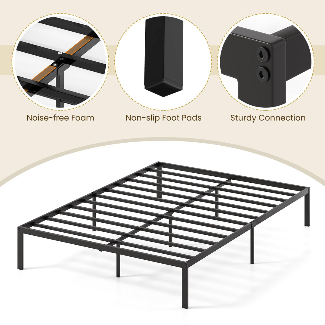 Giantex 12 Inch Metal Platform Bed Frame with Steel Slats Support