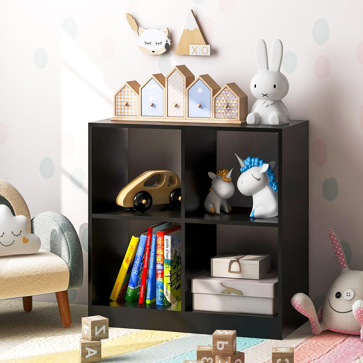 Giantex 4-Cube Bookcase - 2-Tier Bookshelf Open Back