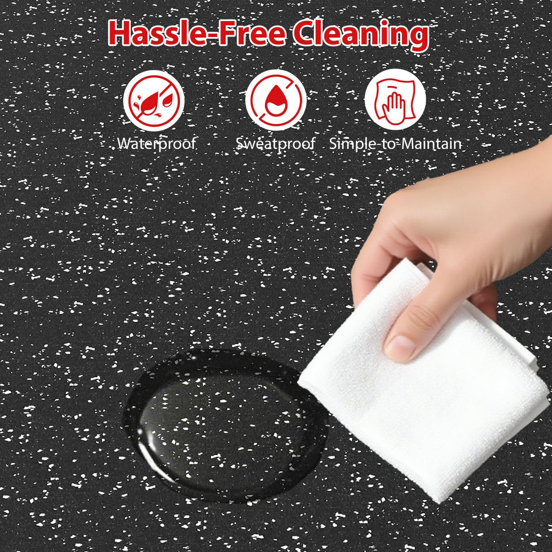 Giantex 12-Pack Interlocking Rubber Gym Floor Mats 0.79'' Thick 24''x24'' Puzzle Tiles