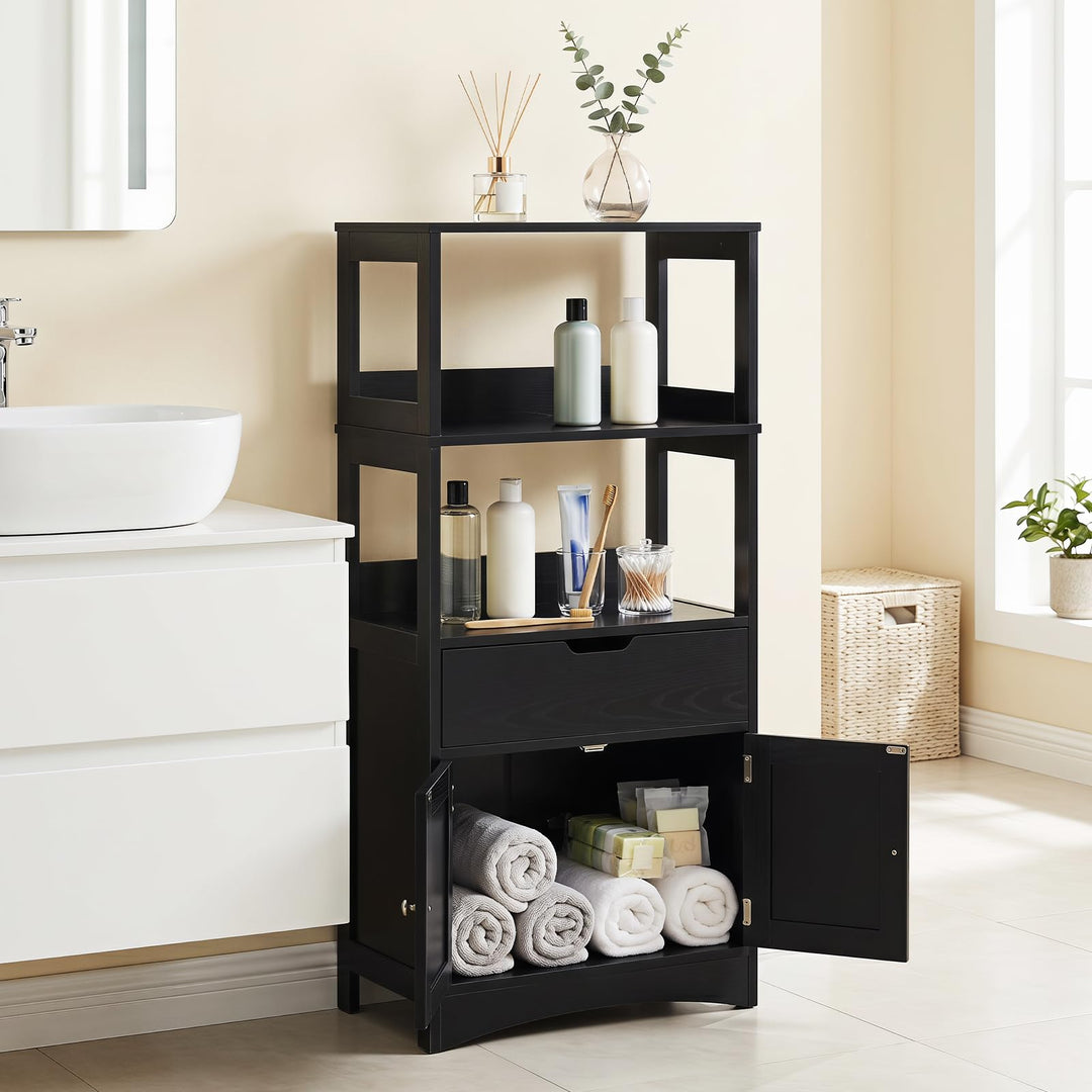 GIANTEX Bathroom Storage Cabinet with Open Shelves