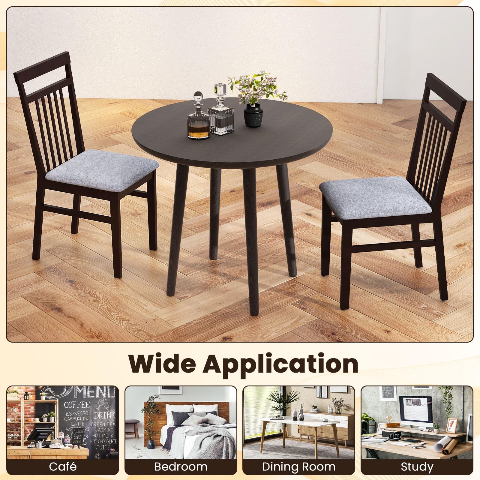 Giantex Wood Dining Chairs Set