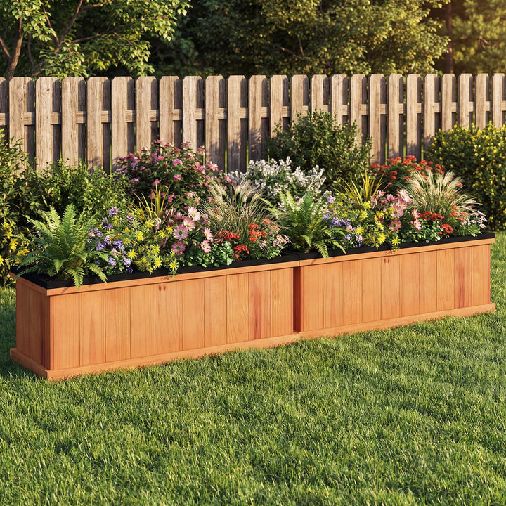 Giantex Outdoor Raised Garden Bed Set of 1/2 (40” x 13” x 12”)