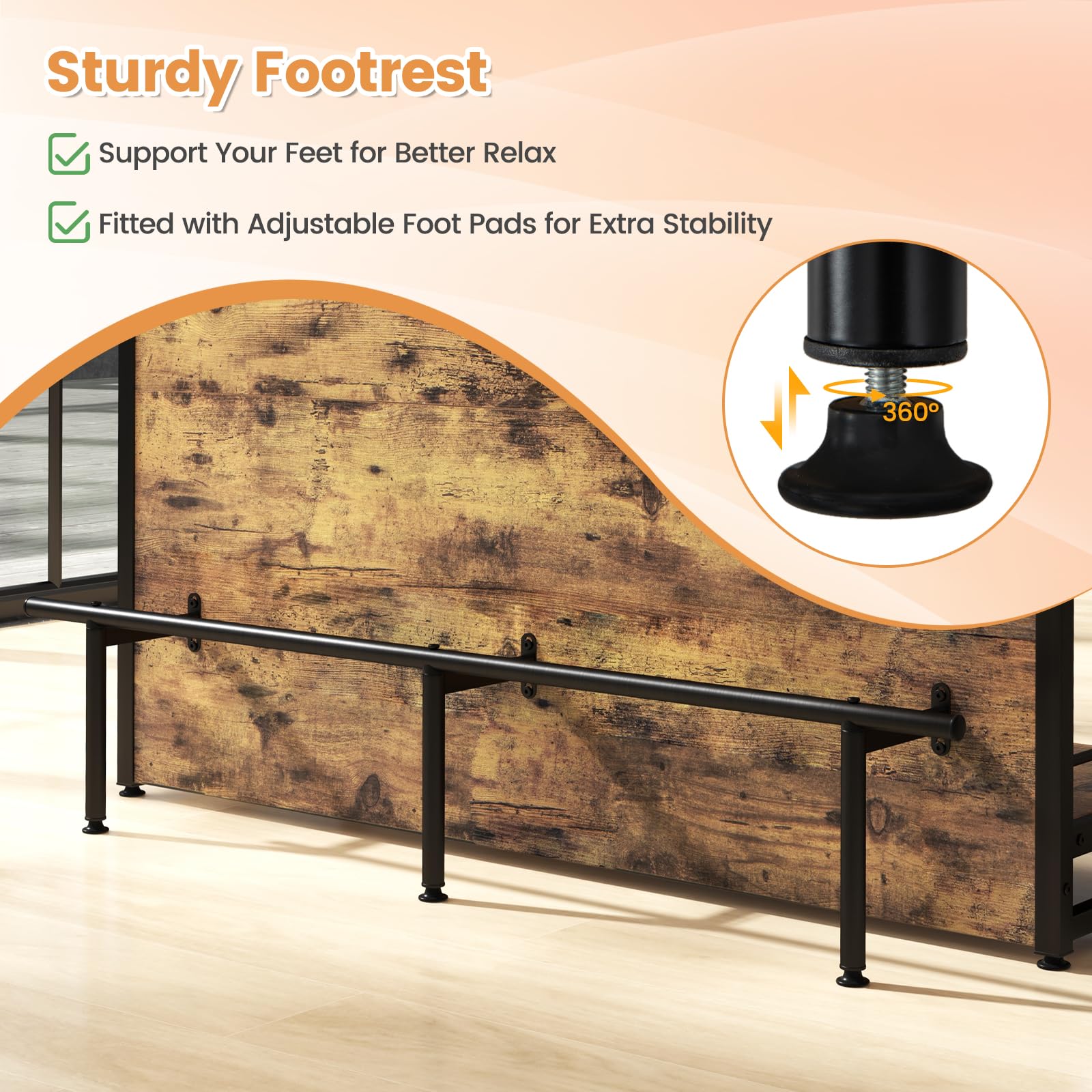 4 Tier Liquor Bar Table with Footrest - Giantex