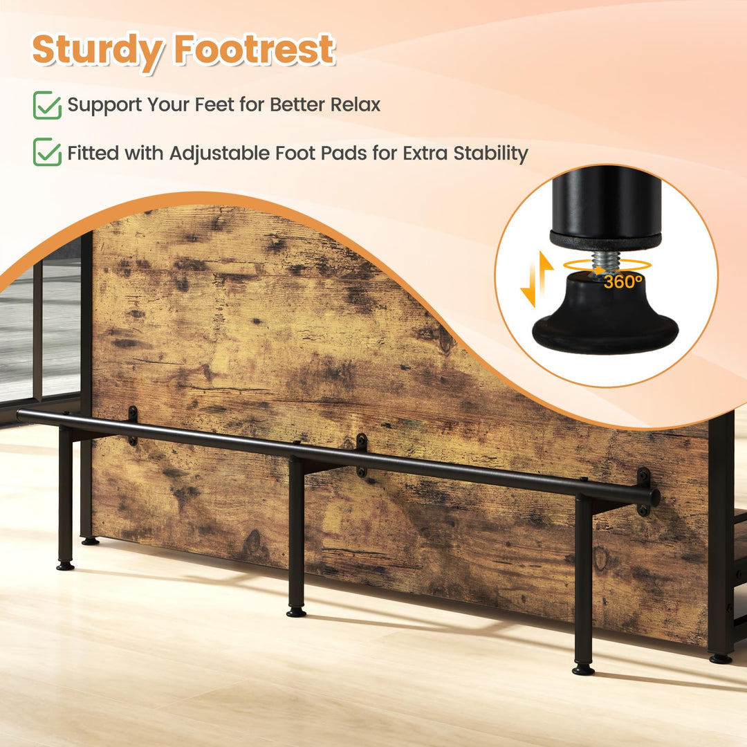4 Tier Liquor Bar Table with Footrest - Giantex