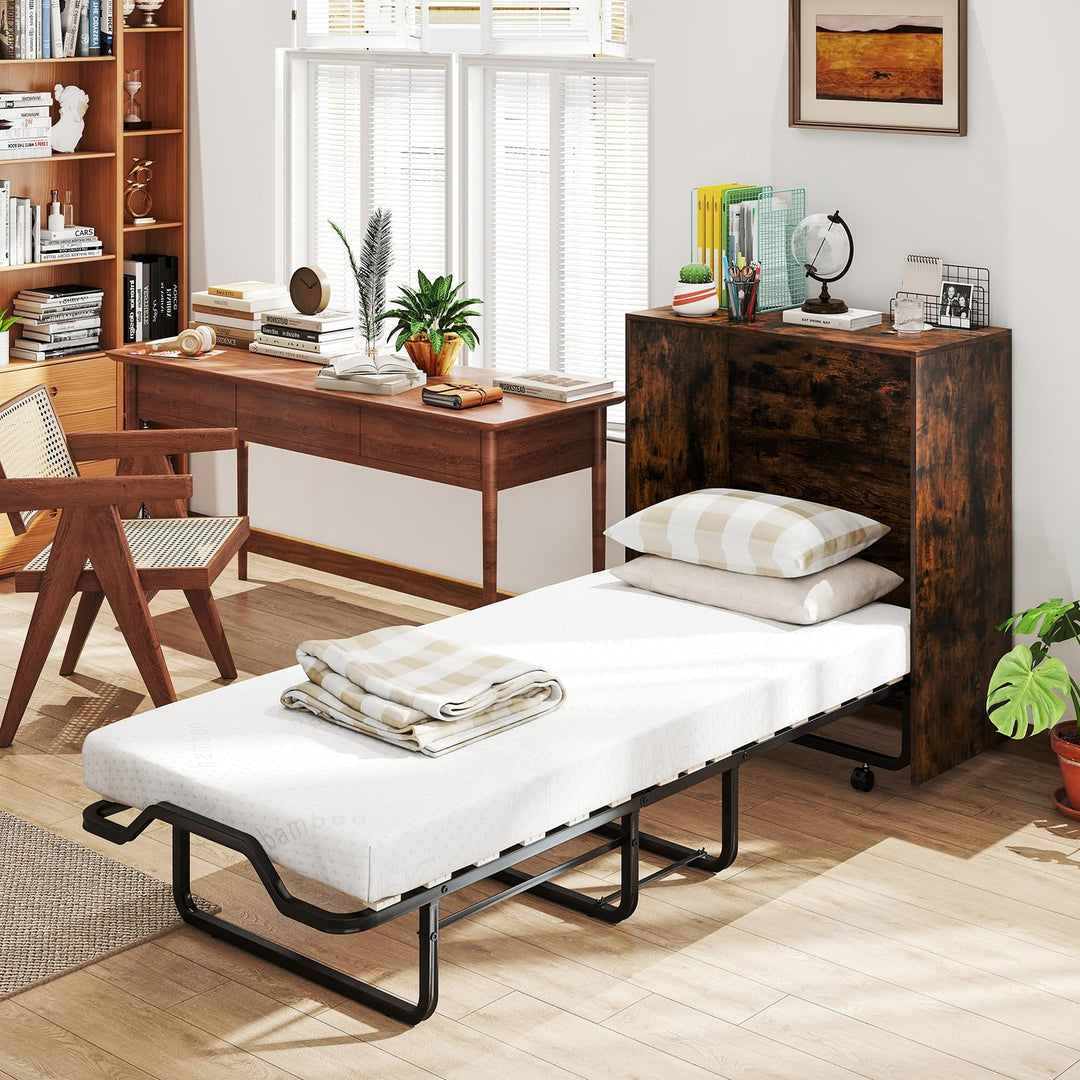 Giantex Murphy Bed Cabinet with Mattress Included