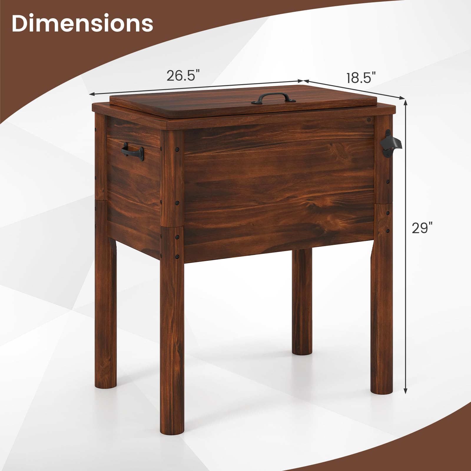Giantex Wooden Patio Cooler
