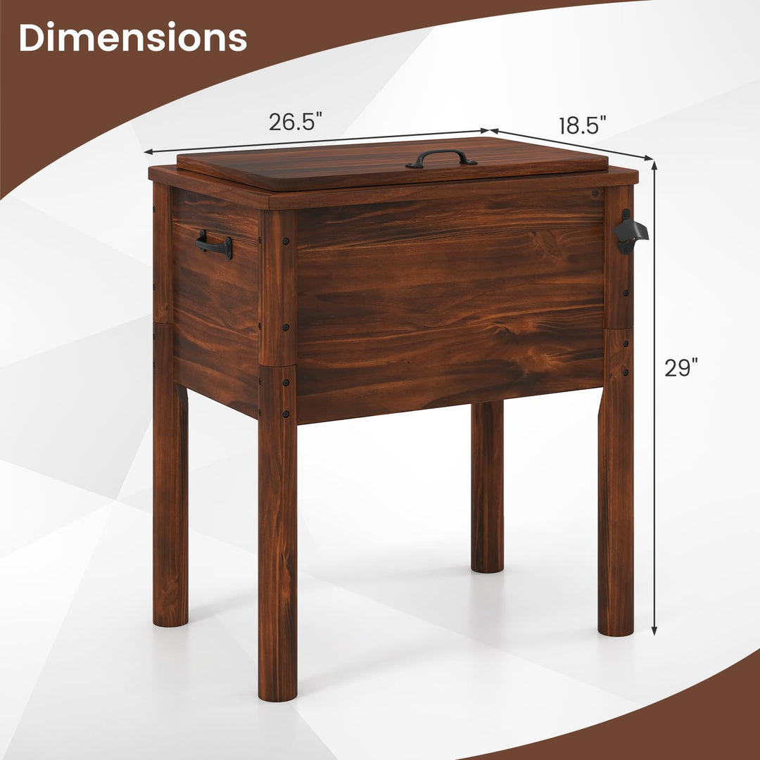 Giantex Wooden Patio Cooler