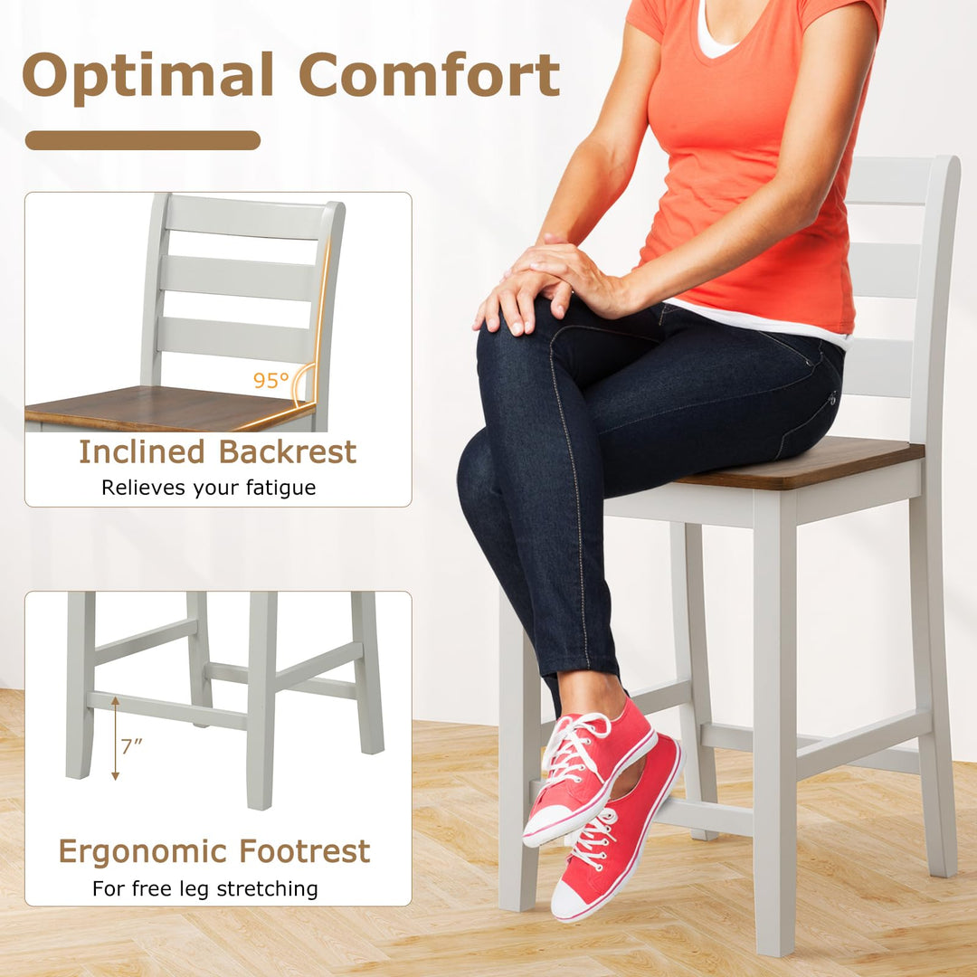 Giantex Counter Height Bar Stools Set