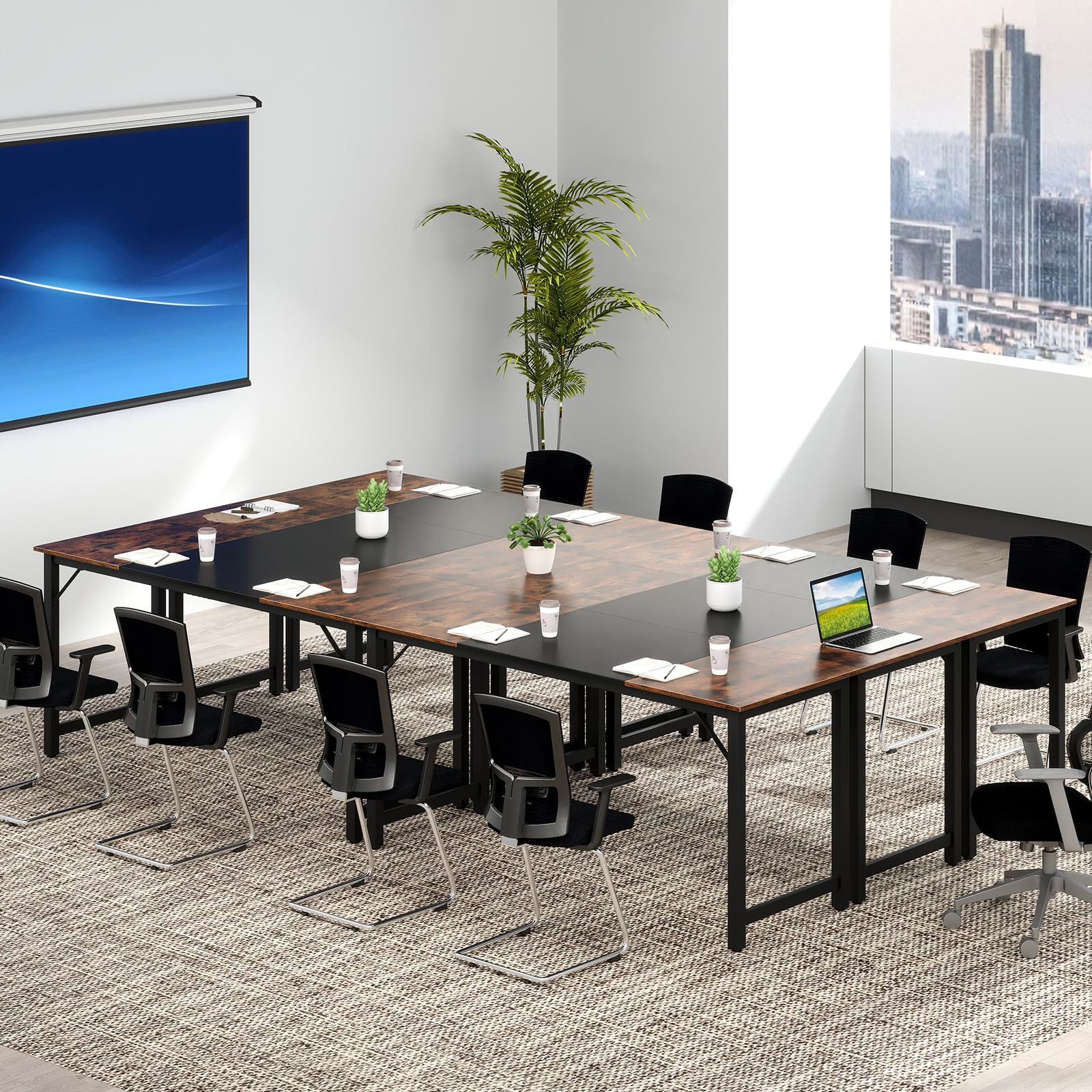 Giantex 1/2/4/6 PCS 63" x 24" Rectangular Large Meeting Room Desk