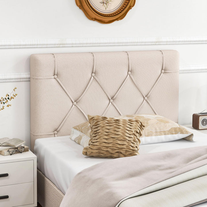 Giantex Upholstered Headboard for Twin/Twin XL Size Bed, Wall Mounted Twin Headboard Only