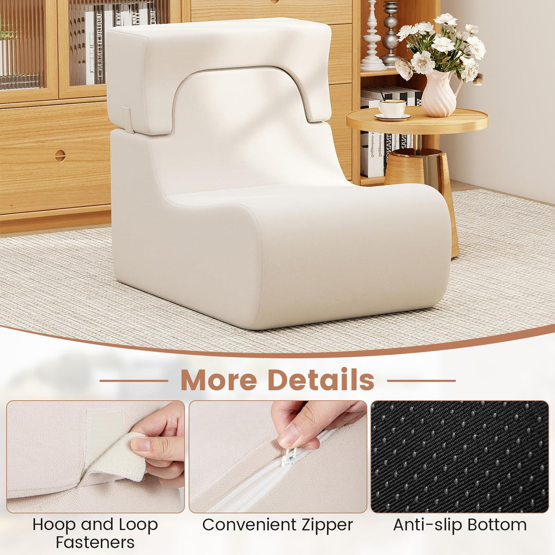 Giantex Floor Chair for Adults, Lazy Sofa with Detachable Headrest