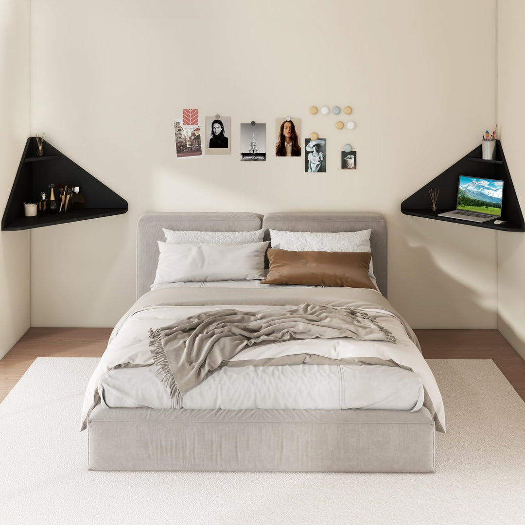 Giantex Wall Mounted Computer Desk with Storage Shelf